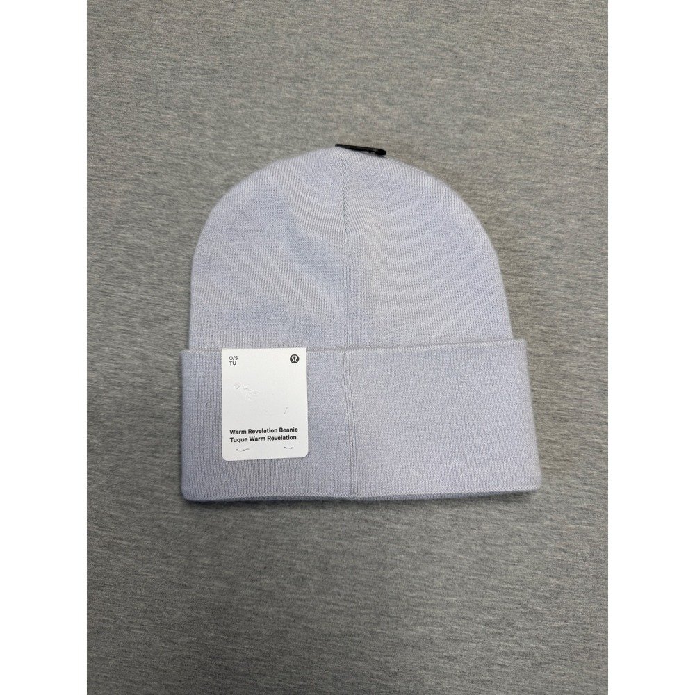 Lululemon Revelation Beanie Blue/lavender Red‎ Logo Knit Hat Tuque LU9CRHS NEW - Picture 2 of 3